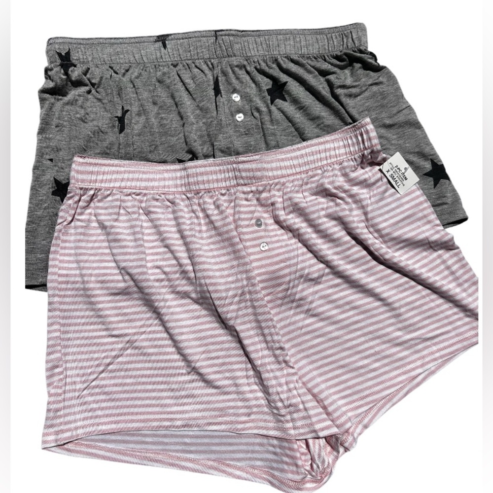 Jenni Gray and Pink Striped Boxers